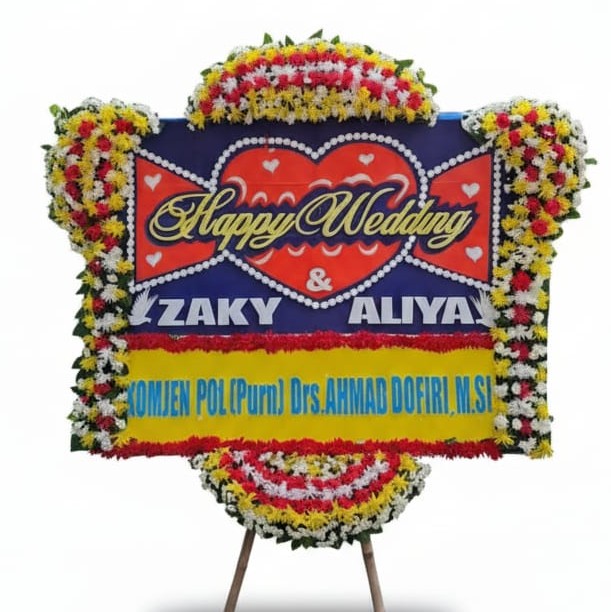 Papan Bunga Happy Wedding Mahkota Florist 2