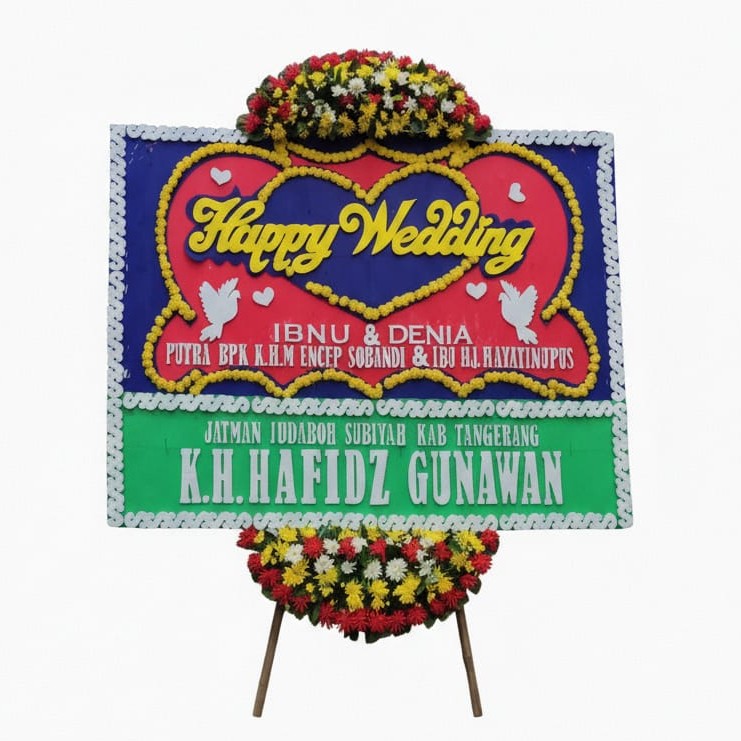 Papan Bunga Happy Wedding Mahkota Florist 4